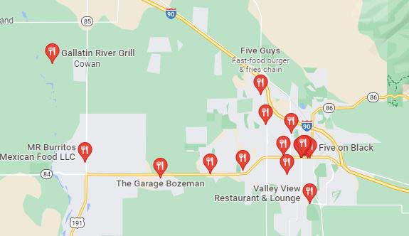 Restaurants near Bozeman, Montana