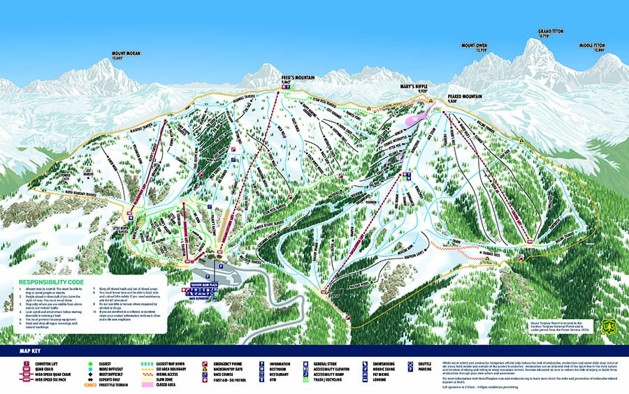 Grand Targhee Winter Map