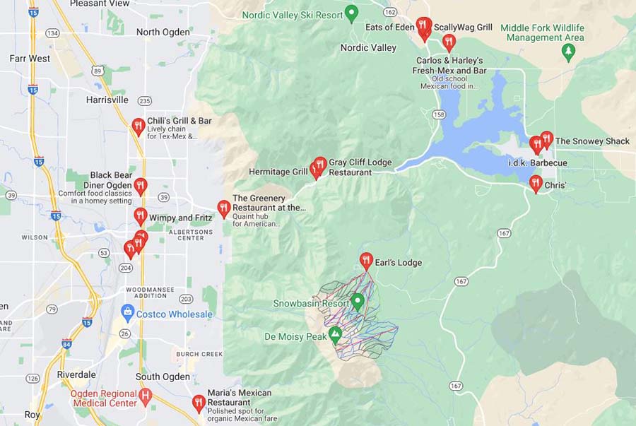 Restaurants in the Snowbasin Area