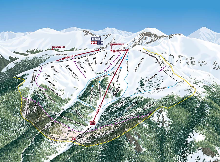 Arapahoe Basin Backside Map