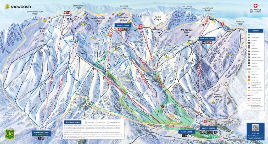 Snowbasin Winter Map