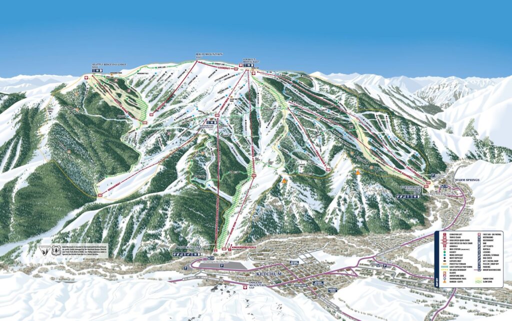 Sun Valley Winter Map